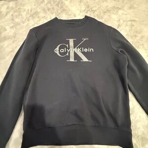 Calvin Klein Men's Dark Gray Crewneck Sweater